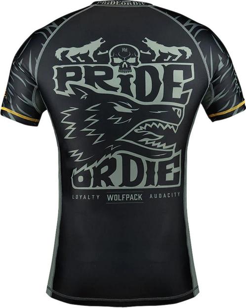 PRiDe or Die Rash Guard WOLFPACK V.2 Zwart, Vêtements | Hommes, Vêtements de sport, Envoi