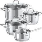 tectake Pannenset Bologna roestvrij staal 7-dlg., geschikt v, Verzenden, Nieuw