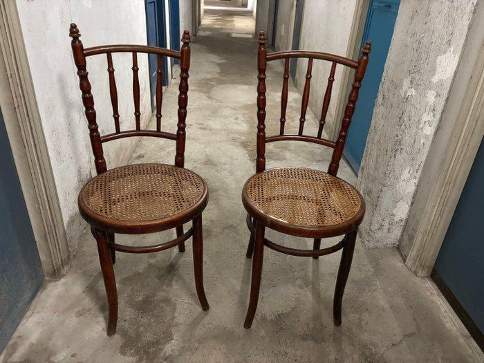 Chaise (2) - Hêtre - Chaises Fischel, Antiek en Kunst, Kunst | Designobjecten