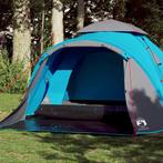 vidaXL Koepeltent 3-persoons snelontgrendeling blauw, Caravans en Kamperen, Verzenden, Nieuw