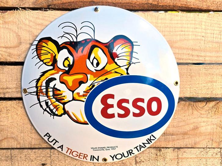 Esso "Put a Tiger in Your Tank!" – Emaille bord, Verzamelen, Merken en Reclamevoorwerpen, Verzenden