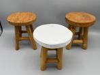 Set bijzettafels - Teak - Drie plantentafels