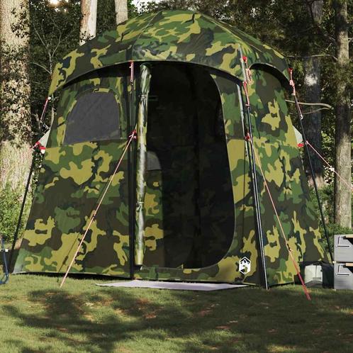 vidaXL Douchetent 2-persoons waterdicht camouflage, Caravans en Kamperen, Tentaccessoires, Nieuw, Verzenden