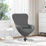 vidaXL Eivormige stoel Donkergrijs 63 x 73 x 90 cm Stof, Huis en Inrichting, Fauteuils, Verzenden, Nieuw