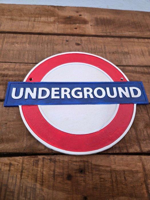 Enseigne publicitaire - Panneau du chemin de fer souterrain, Antiquités & Art, Art | Objets design