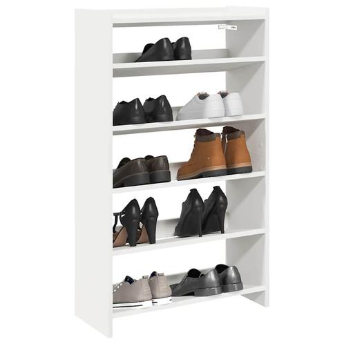 vidaXL Schoenenrek 60x25x100 cm bewerkt hout wit, Huis en Inrichting, Kasten | Schoenenkasten, Nieuw, Verzenden
