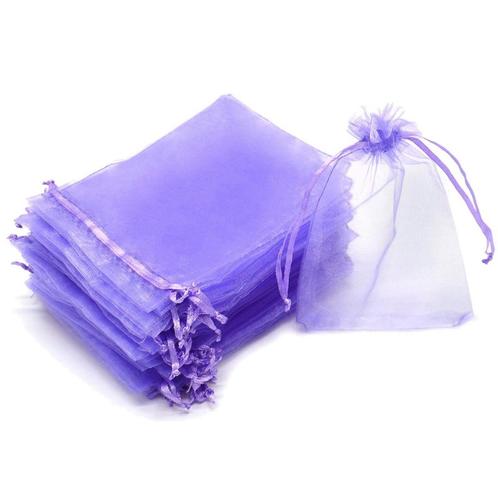 Fako Bijoux® - Organza Zakjes - 9x12cm - Paars - 20 Stuks, Divers, Emballage cadeau, Envoi