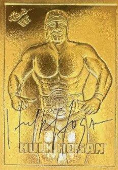 1996/97 WWF - Hulk Hogan Gold Card - Signature Edition - WCG, Verzamelen, Stickers