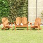 vidaXL 4-delige Loungeset Adirondack massief acaciahout, Tuin en Terras, Verzenden, Nieuw, Loungeset