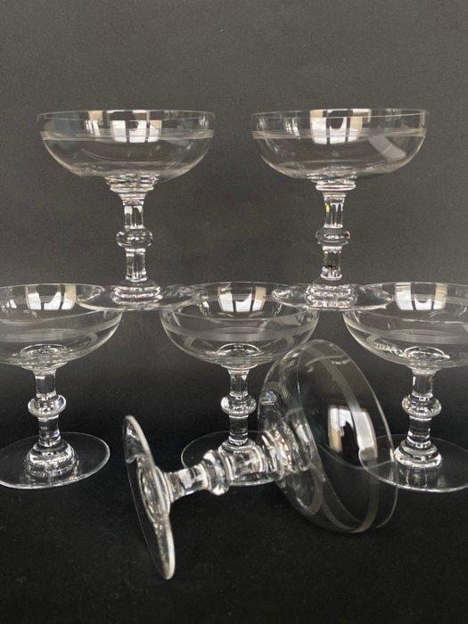 Baccarat - Flûte à champagne - Magnifique série de 6 coupes, Antiek en Kunst, Antiek | Glaswerk en Kristal