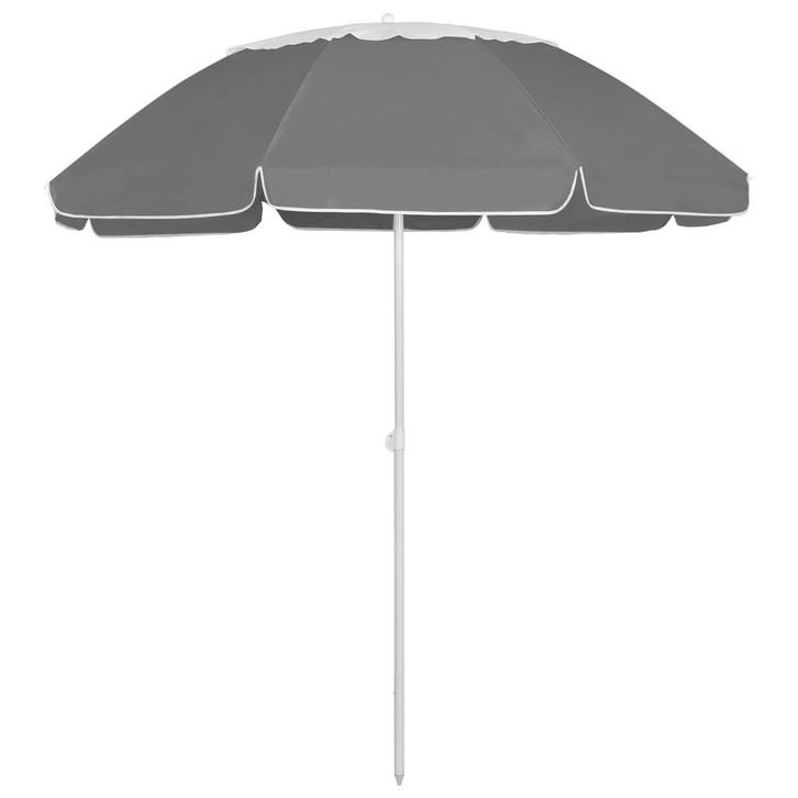 vidaXL Strandparasol 300 cm antracietkleurig, Tuin en Terras, Parasols, Nieuw, Verzenden