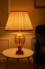 Tafellamp - Glas, Metaal, Kristal, Textiel, Nieuw