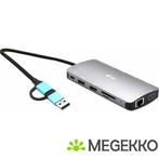 I-tec USB 3.0 USB-C/Thunderbolt 3x Display Metal Nano Dock, Computers en Software, Verzenden, Nieuw
