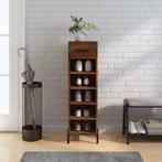 vidaXL Schoenenkast 30x35x105 cm bewerkt hout bruin, Verzenden, Nieuw