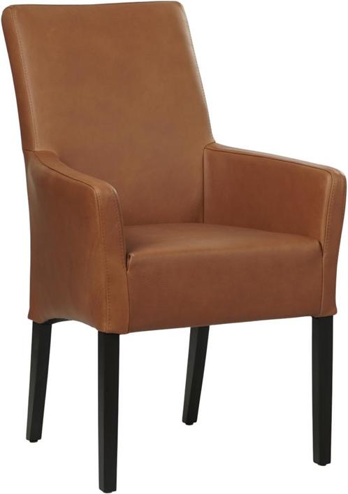 Cognac leren landelijke eetkamerstoel - Rancho Leer Cognac, Huis en Inrichting, Stoelen, Overige kleuren, Eén, Nieuw, Leer, Ophalen of Verzenden