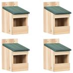 vidaXL Nichoirs 4 pcs 12x16x20 cm Bois de sapin, Jardin & Terrasse, Verzenden, Neuf