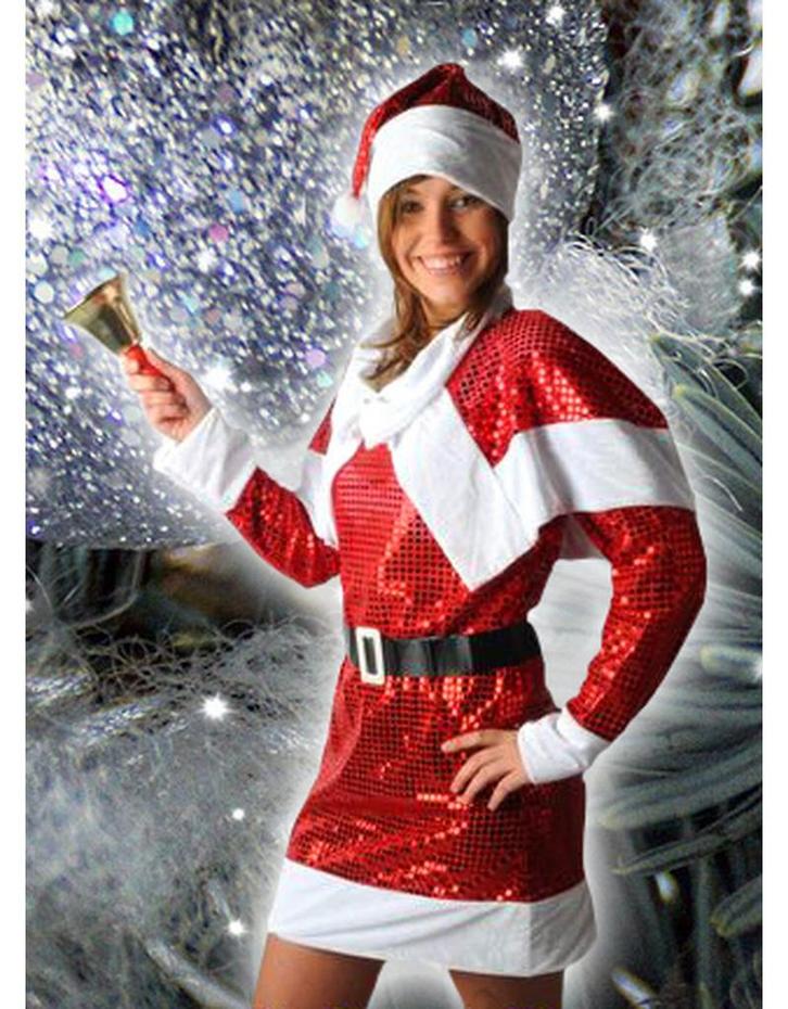 Glitter kerstjurkje verkleedpak dames, Hobby en Vrije tijd, Feestartikelen, Ophalen of Verzenden