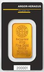20 gram - Goud .999 - Argor-Heraeus, Switzerland - Verzegeld, Postzegels en Munten, Edelmetalen en Baren