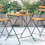 vidaXL Bistrotafel 55x54x71 cm massief acaciahout, Tuin en Terras, Tuintafels, Verzenden, Nieuw