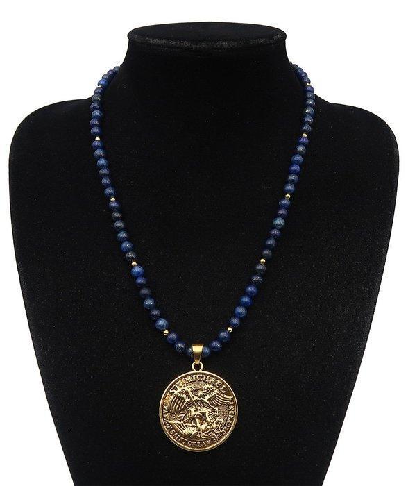 Lapis lazuli - Sint-Michaël Aartsengel - Uitdrijving van, Antiquités & Art, Antiquités | Livres & Manuscrits