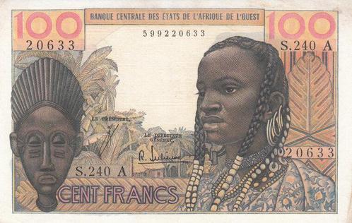 1965 Xf West African States P 101af 100 Francs Nd, Postzegels en Munten, Bankbiljetten | Europa | Niet-Eurobiljetten, België, Verzenden