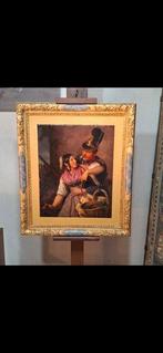Angelo Inganni (1807-1880) - Corteggiamento, Antiek en Kunst