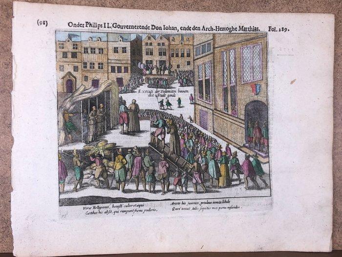 België - de stad Gent; Baudartius/Colinius/Hogenberg -, Boeken, Atlassen en Landkaarten