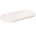 vidaXL Tafelblad ovaal 80x40x2,5 cm massief grenenhout wit, Verzenden, Nieuw