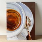 Cansu Rossi - Espresso close up on warm brown, Antiek en Kunst, Kunst | Schilderijen | Modern