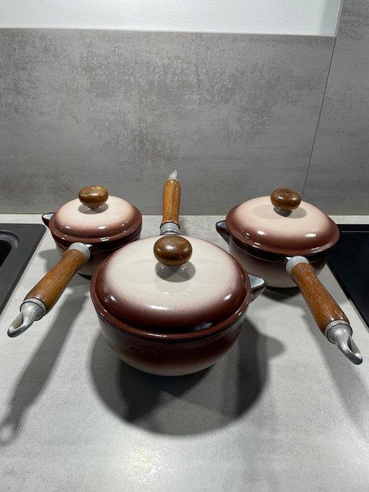 Style Le Creuset - Kookpan (3) - bron, Antiek en Kunst, Antiek | Keukengerei