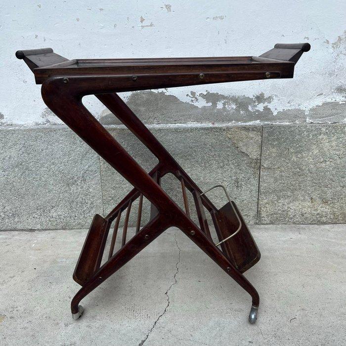 Serveerwagen - Hout, Glas - Designserveerwagen van, Antiek en Kunst, Kunst | Designobjecten