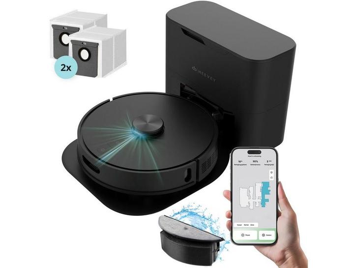 Heevey Robotstofzuiger Pro - Robotstofzuiger - Dweilfunctie, Elektronische apparatuur, Stofzuigers, Zo goed als nieuw, Verzenden