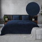 Teddy Hongaarse punt dekbedovertrek - petrolblauw - 240 x, Huis en Inrichting, Verzenden, Nieuw