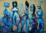 Andrzej Gudaski - Blue figures, Antiquités & Art