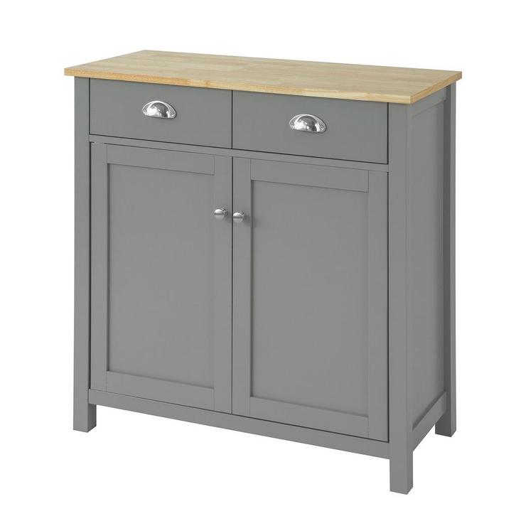 2dekans | SoBuy Dressoir 2 Lades en 2 Deuren - MDF - Max. 60, Huis en Inrichting, Kasten | Dressoirs, Ophalen of Verzenden