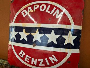 Emaille reclamebord Dapolin benzin - Enseigne publicitaire -