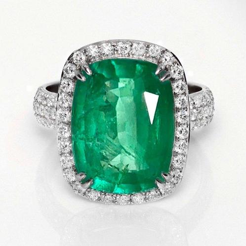 Zonder Minimumprijs - Ring - 18 karaat Witgoud, 6,41 ct, Handtassen en Accessoires, Ringen