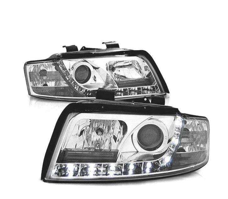 PHARES AUDI A4 B6 00-04 LED DAYLIGHT FOND CHROMÉ, Autos : Pièces & Accessoires, Éclairage, Envoi