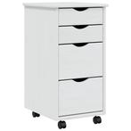 Witte Ladekast Grenen | Tweede Kansje! Voor Bureau/Hobby, Minder dan 50 cm, Verzenden, Nieuw, 3 of 4 laden
