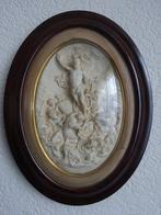 Plaquette - Groot antiek meerschuim reliëf plaquette, Antiek en Kunst