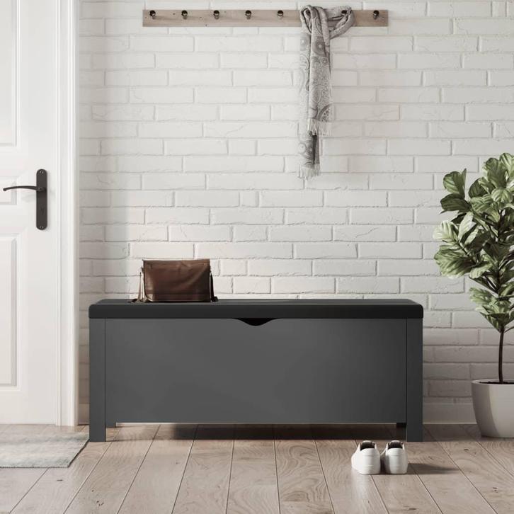 vidaXL Opbergdoos met kussen grijs 105x40x45 cm, Huis en Inrichting, Kasten | Overige, Nieuw, Verzenden