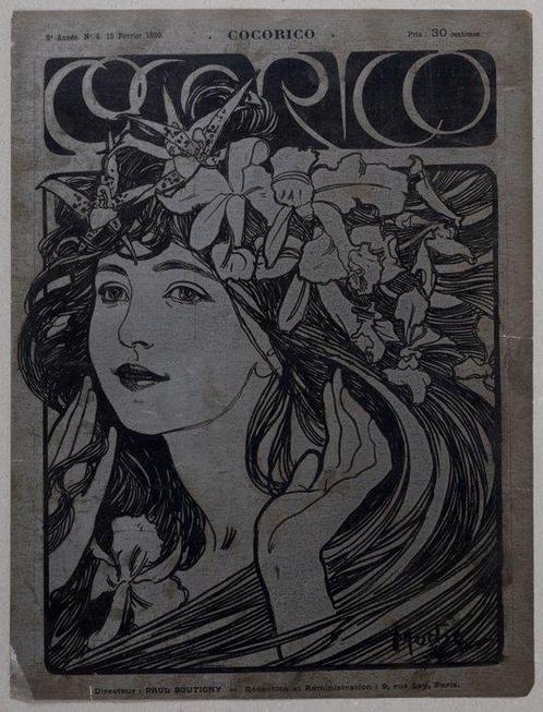 Alphonse Mucha (1860-1939) - Cocorico, Antiek en Kunst, Kunst | Designobjecten