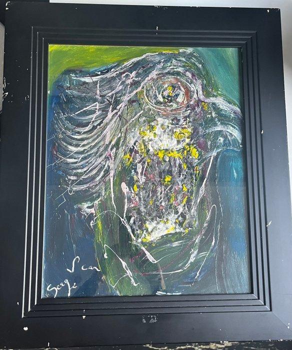 Serge Vandercam (1924-2005) - Visage doiseau, Antiquités & Art, Art | Peinture | Moderne