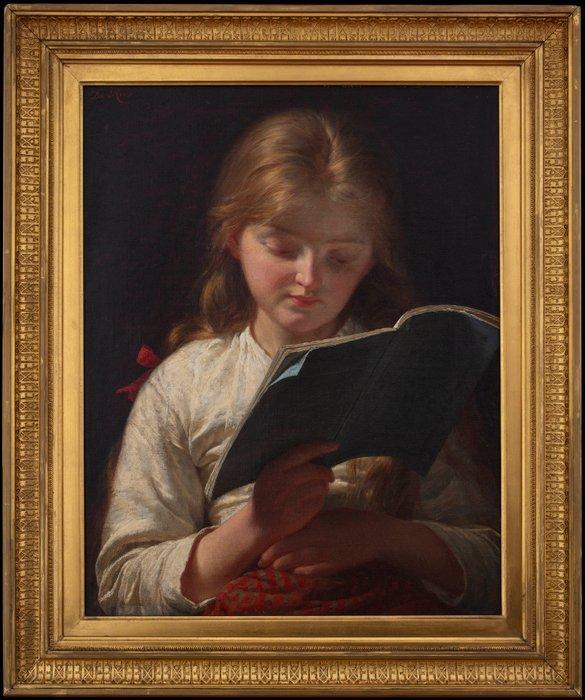 Luigi da Rios (1844–1892) - La lettura, Antiek en Kunst, Kunst | Schilderijen | Klassiek