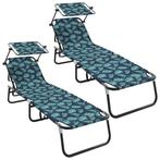 Zonnebed 2-persoon Groen | OP = OP | Slimme Deal (ligbed), Tuin en Terras, Verzenden, Nieuw, Metaal