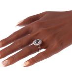 Ring - 18 karaat Witgoud - 4.90ct. tw. Topaas - Diamant -, Nieuw