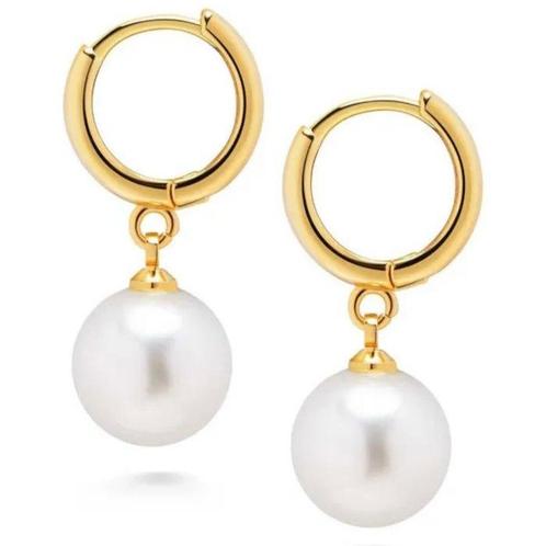 Zonder Minimumprijs - Oorbellen - 14 karaat Geel goud Parel, Handtassen en Accessoires, Oorbellen
