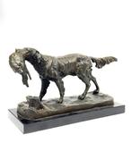 After Jules Moigniez (1835-1894) - sculptuur, Pheasant dog -