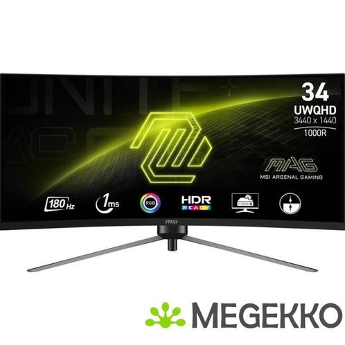 MSI MAG 345CQR 34  Wide Quad HD 180Hz VA Gaming monitor, Computers en Software, Overige Computers en Software, Nieuw, Verzenden