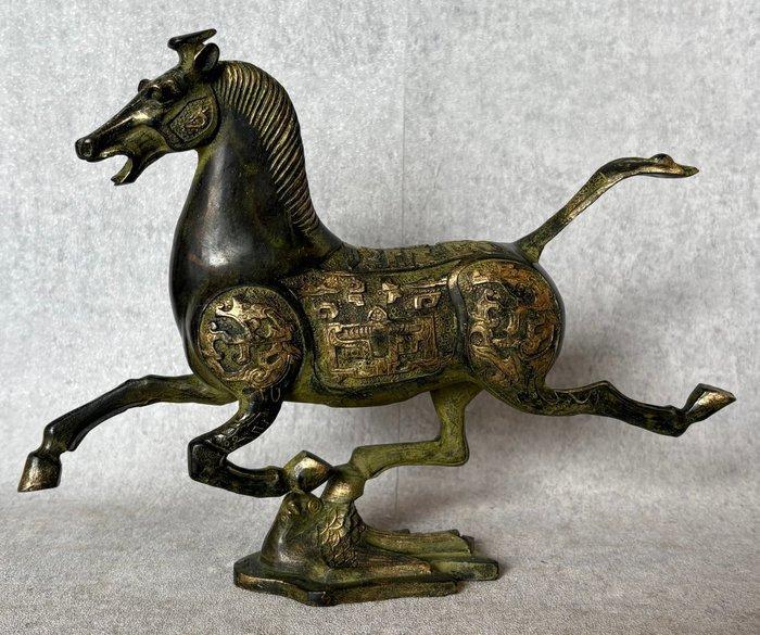 Het vliegende paard van Gansu 27 cm - Brons - China - Eind, Antiek en Kunst, Curiosa en Brocante